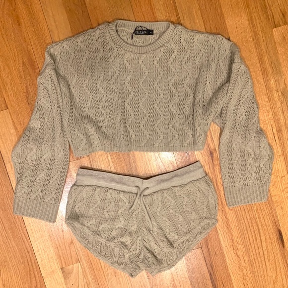 Nasty Gal Sweaters - Knit Sweater and Shorts Lounge Set - Nasty Gal